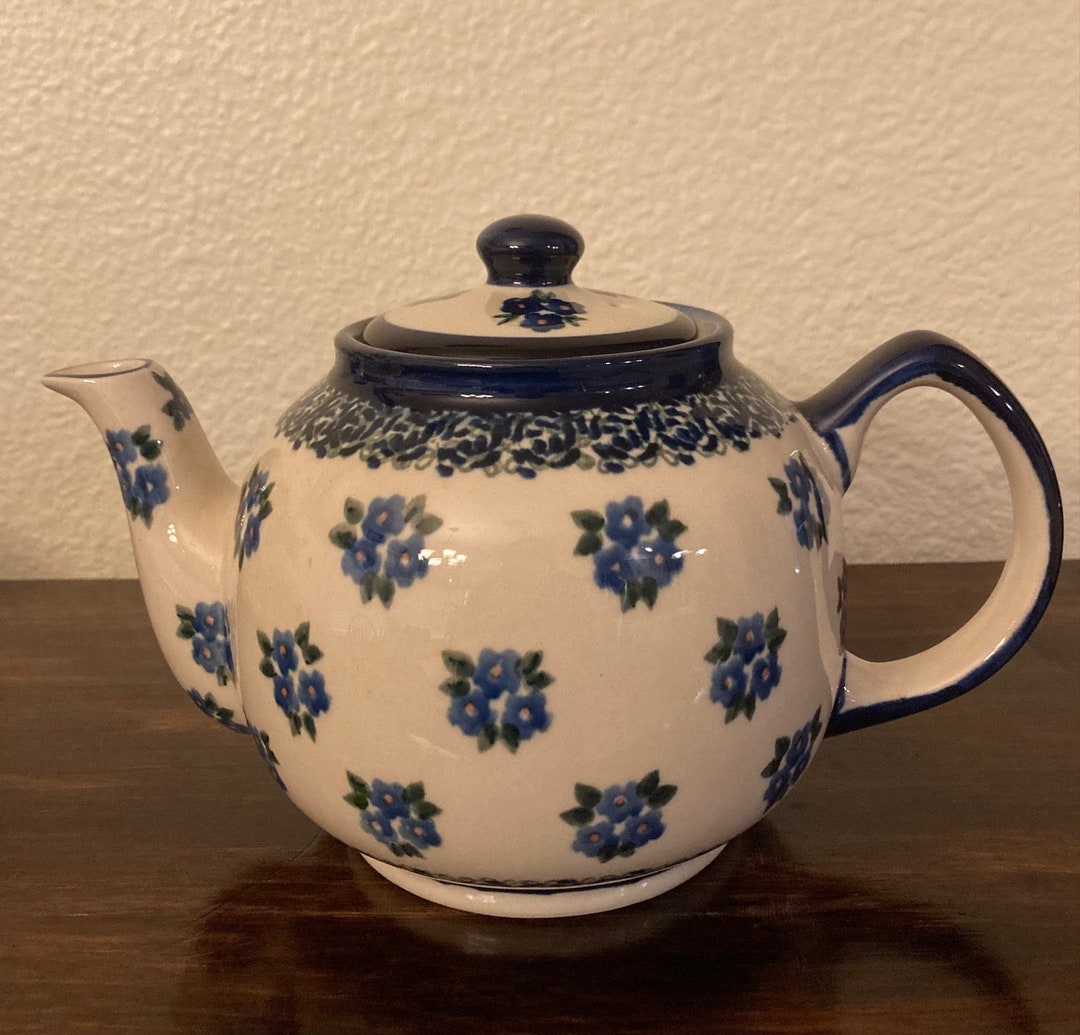 Polish Pottery Tea Pot Etsy
