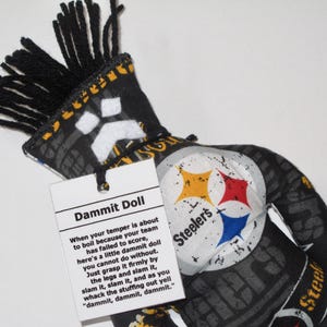 Muñeca Dammit, Pittsburgh Steelers, artículo para aliviar el estrés imagen 5