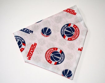 No-Tie, Slip Over Collar Dog Bandana, Washington Wizards (Collar Not Included)