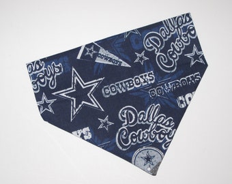 No-Tie, Slip Over Collar Dog Bandana, Dallas Cowboys (collar not included)