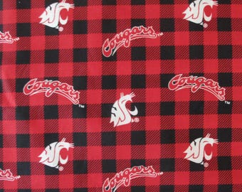 Washington State Cougars Fabric Remnant - 44 in x 34 in