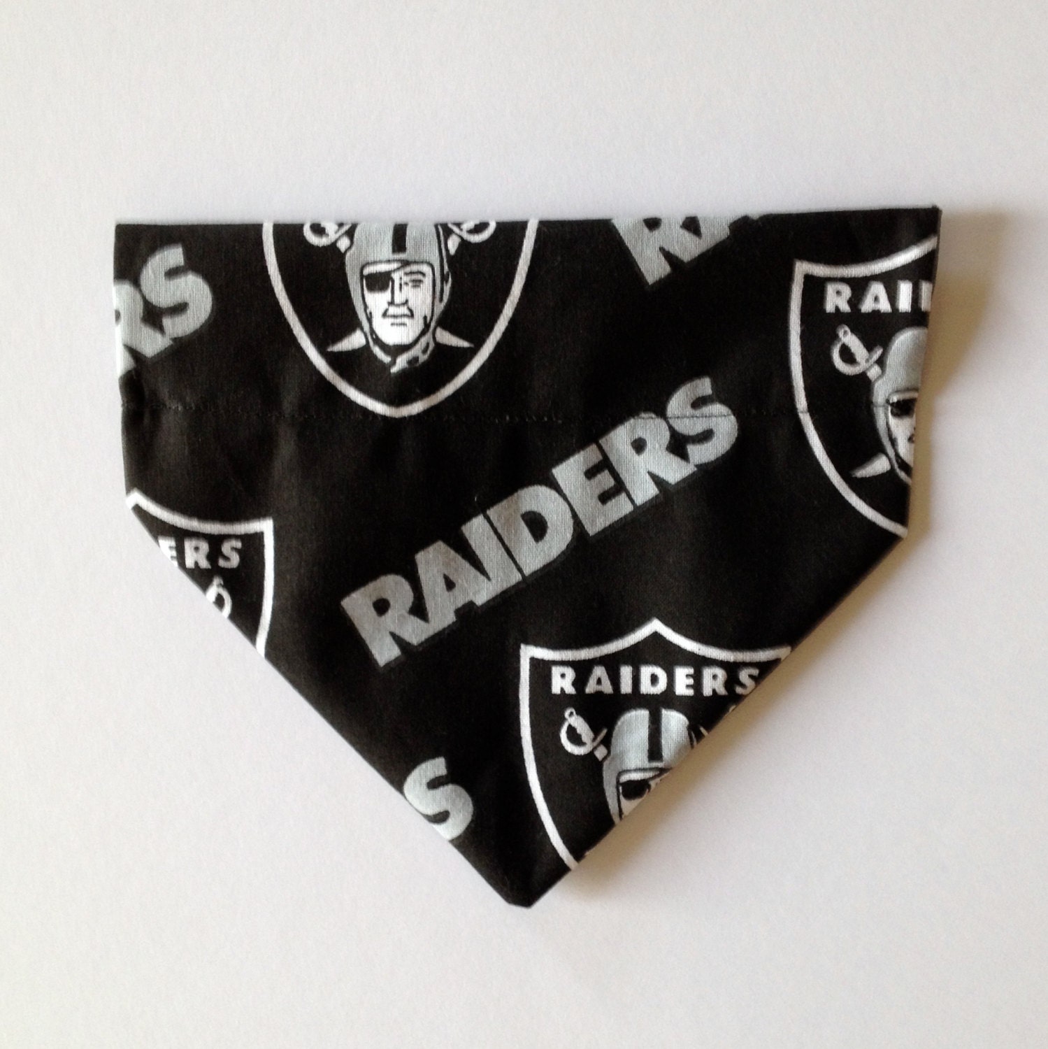 LV Raiders Football black Pet No-Tie Dog Bandana Slips onto the Collar