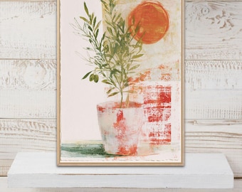Olive Tree Poster ,Olive Tree Print, Olive Tree Wall Art, Olive Print, Botanical Print, Kitchen Decor