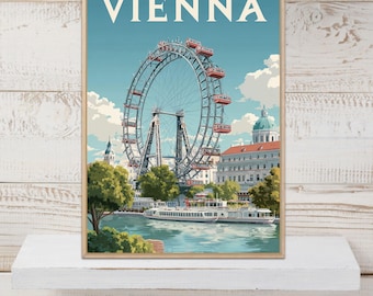 Vienna Poster, Vintage Vienna print, Wall Art Decor, World Travel Art,