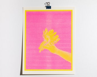 Cactus Blossom, Risograph Print. 2022