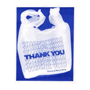 Thank You, Risograph Print 2023 (Deep Blue)