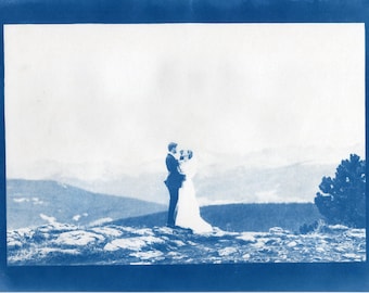 Cyanotypes de mariage personnalisés uniques, fabriqués à la main à Los Angeles