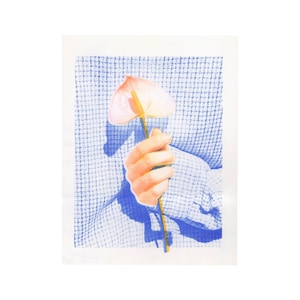 Anthurium, Risograph Print, Deep Blue 2022