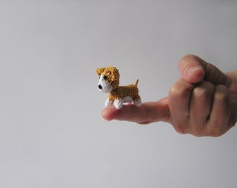 Handmade Small  Crocheted Dog Corgi