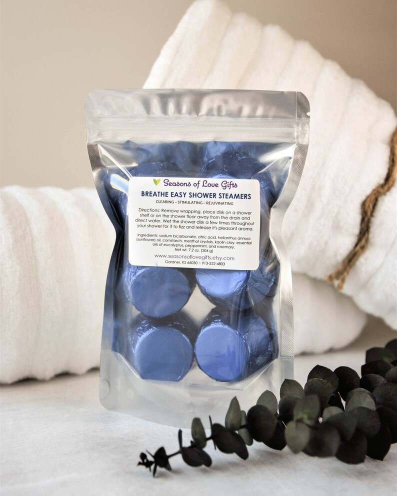 Eucalyptus Shower Steamer Shower Tablets For Sinus Menthol Etsy