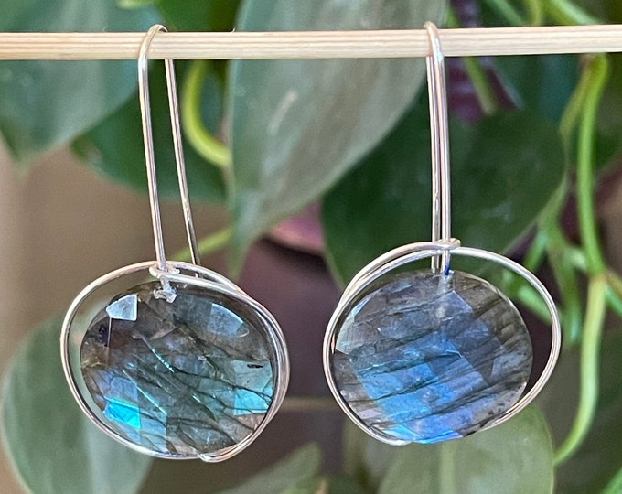 Labradorite Sterling Silver Earrings