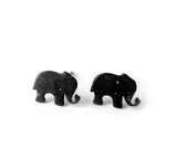 Schwarzer Elefant Ohrringe, schwarze Tier Ohrringe, Elefant Schmuck, Spaß Kinder Geschenk, Tier Ohrringe