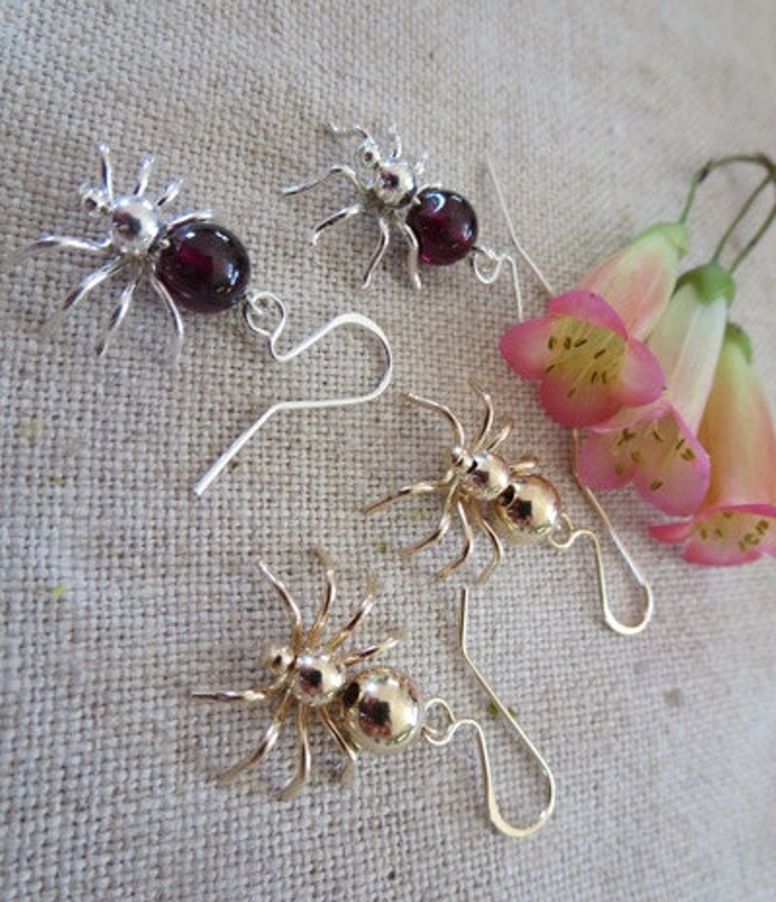 Dangling Spiders - Etsy