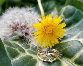 InnerLoop toe ring, Sterling Silver, 14Kt Gold Filled