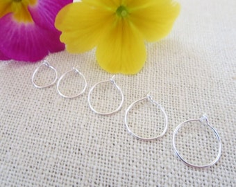 Mini Plain Hoop pairs of  3, 4, 5, and 8  in Sterling Silver or 14Kt Gold Filled