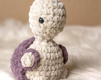 Cheeky Turtle with Removable Shell - Crochet Plushie Amigurumi