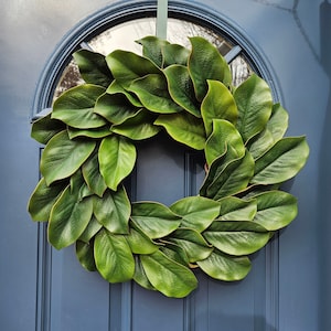 Magnolia Year Round Wreath- All Season Wreath- Front Door Wreath - Spring Wreath- Summer Wreath- Versatile Seasonal Decor- Mother&#39;s Day Gift