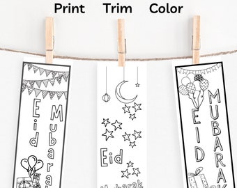 Goodie bag Geschenk für Eid Party, Eid Mubarak Lesezeichen, Gastgeschenk für Eid Party, printable