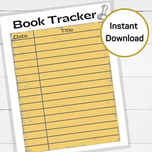 Libros para leer imprimibles, rastreador de libros de tarjetas de biblioteca, registro y rastreador de lectura, descarga instantánea, lista de lectura, inserto del planificador tamaño carta.