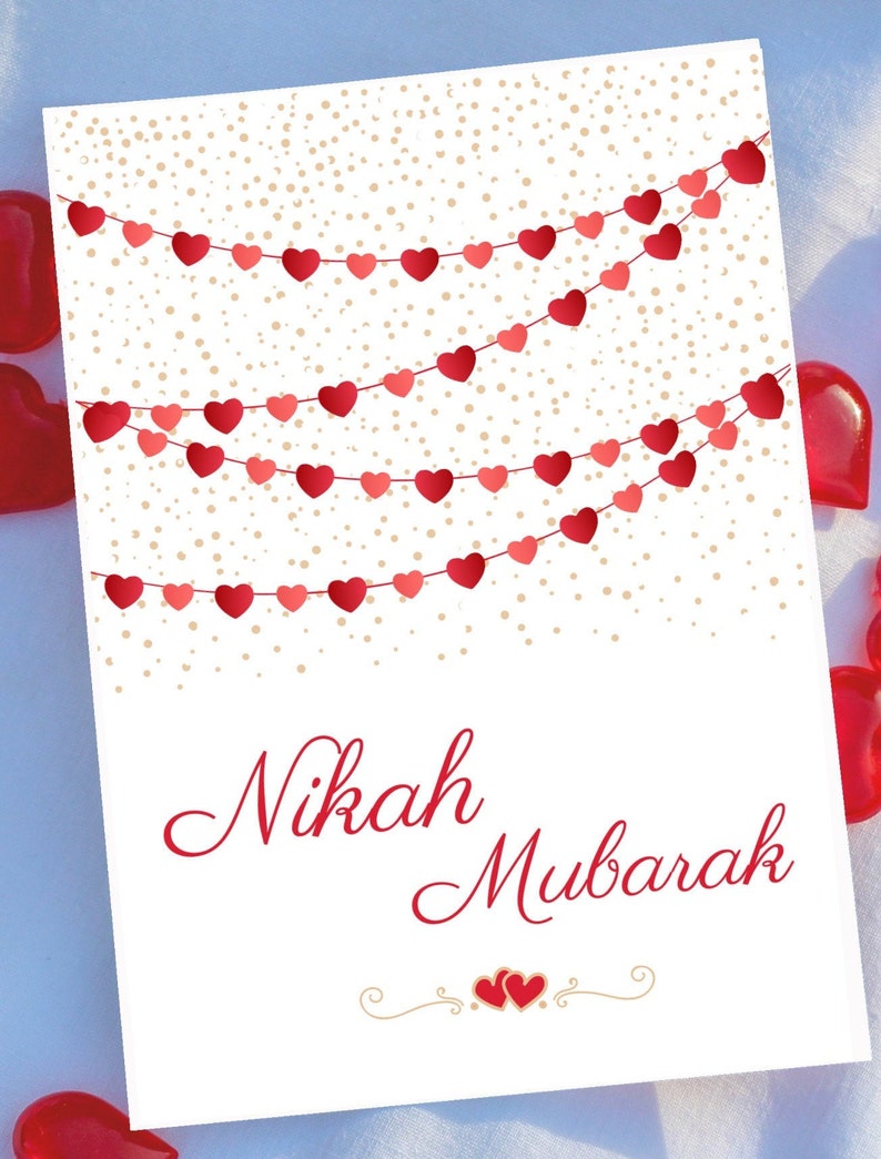 5x7 instant download Islamic Wedding card printable for new Muslim couple wedding greeting card printable gift for muslim couple wedding