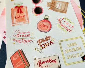 Islamic planner stickers personal planners and journals, Islamic planner stickers for scrapbooking and journaling, islamic rememberances
