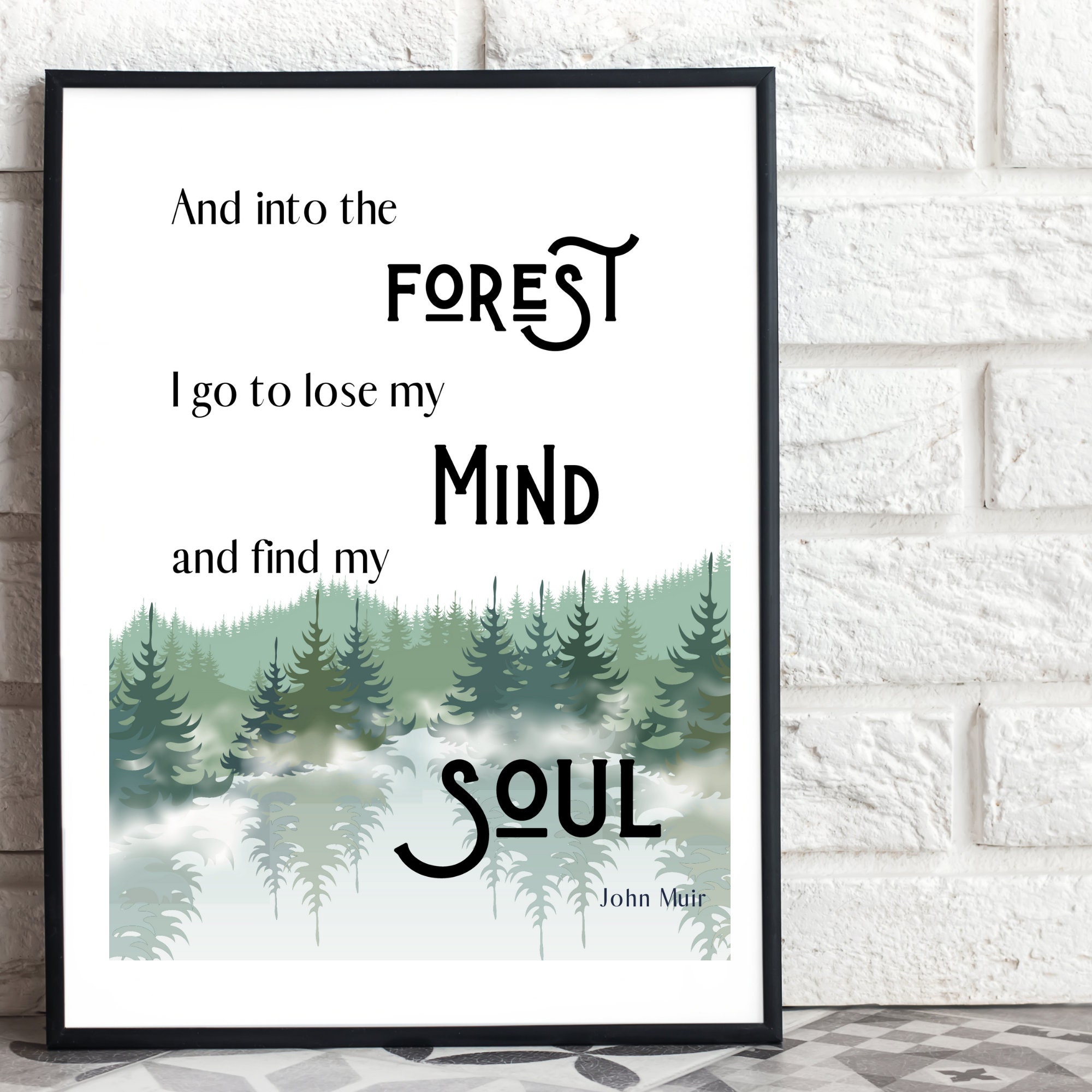 Nature quote wall art printable poster for outdoor Etsy
