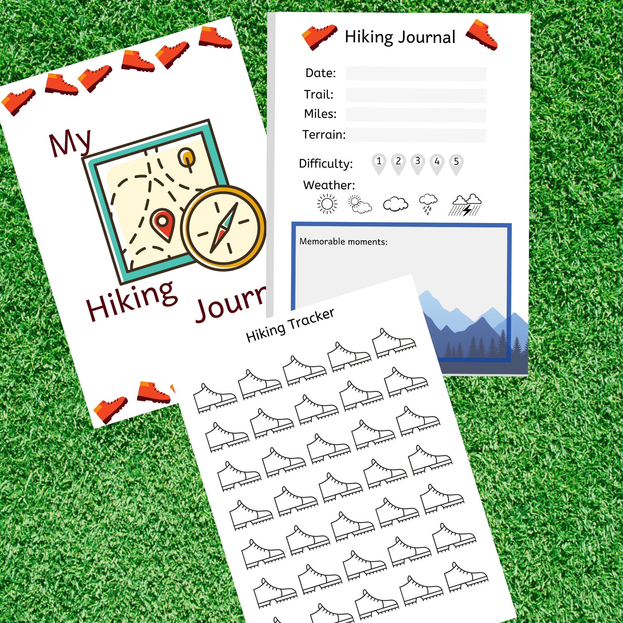 Kids Hiking Log & Journal Kids Hiking Tracker Printable | Etsy
