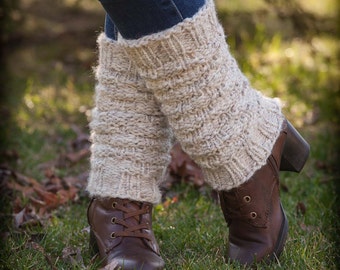 Loom Knit Legwarmer PATTERN. Forest Walk Ladies Legwarmers/ Boot toppers. Child, Teen & Adult Sizes. Instant PDF PATTERN Download.