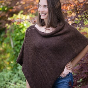 Loom Knit Poncho Pattern. The Rebecca Poncho Has An Elegant Design and Is Loom Knit From One Rectangle. Easy Fold Cape Design. PDF PATTERN.