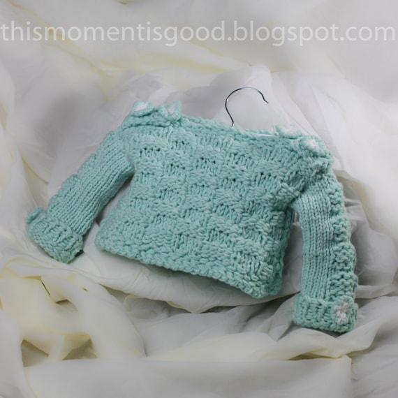 Loom Knit Baby Sweater Pattern Checkerboard Pattern on Etsy