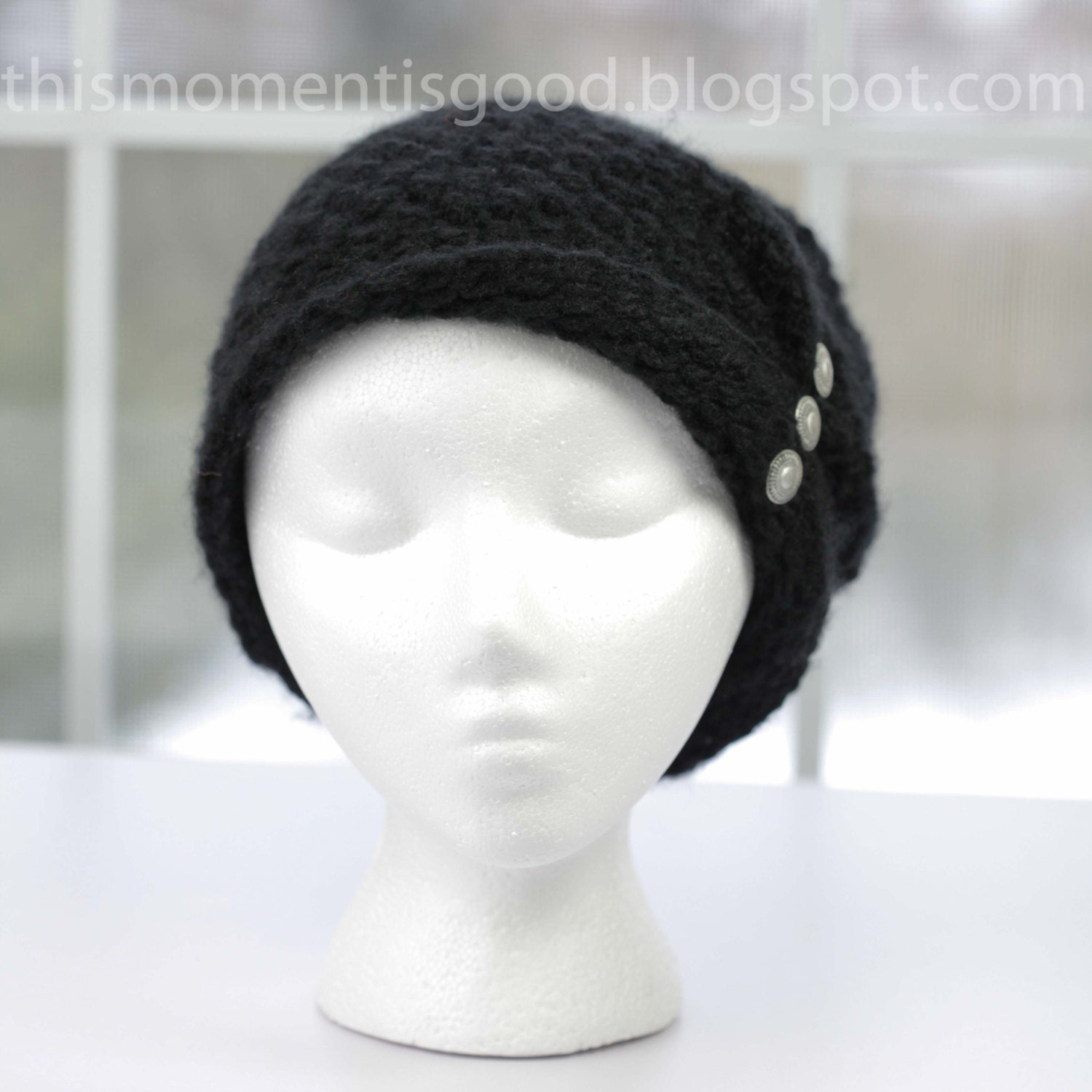 Loom Knit Ladies Folded Brim Hat PATTERN Loom Knit Winter Hat Etsy