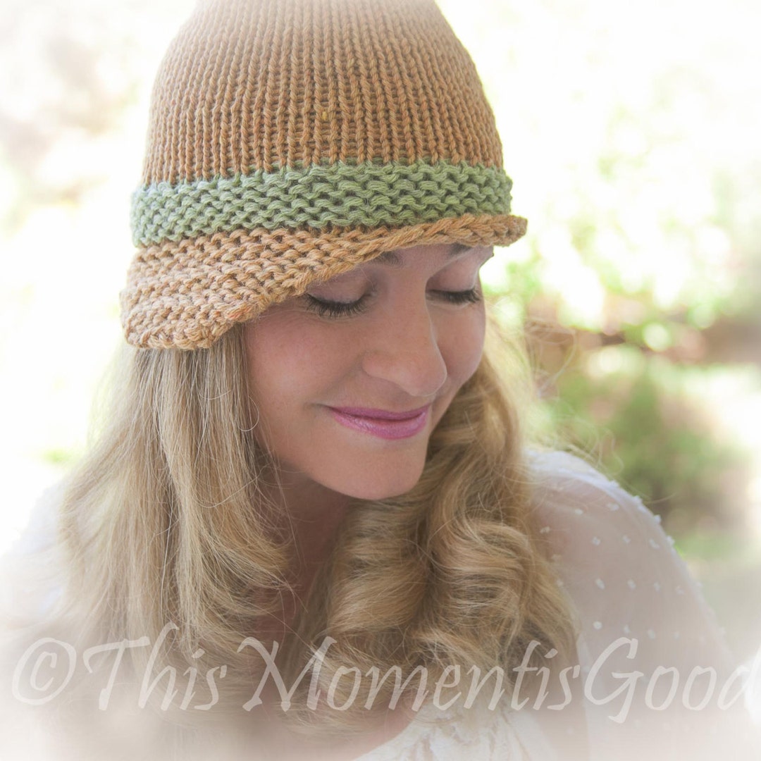 Loom Knit Folded Brim Cloche Hat PATTERN. Vintage Style Hat PATTERN.PDF ...