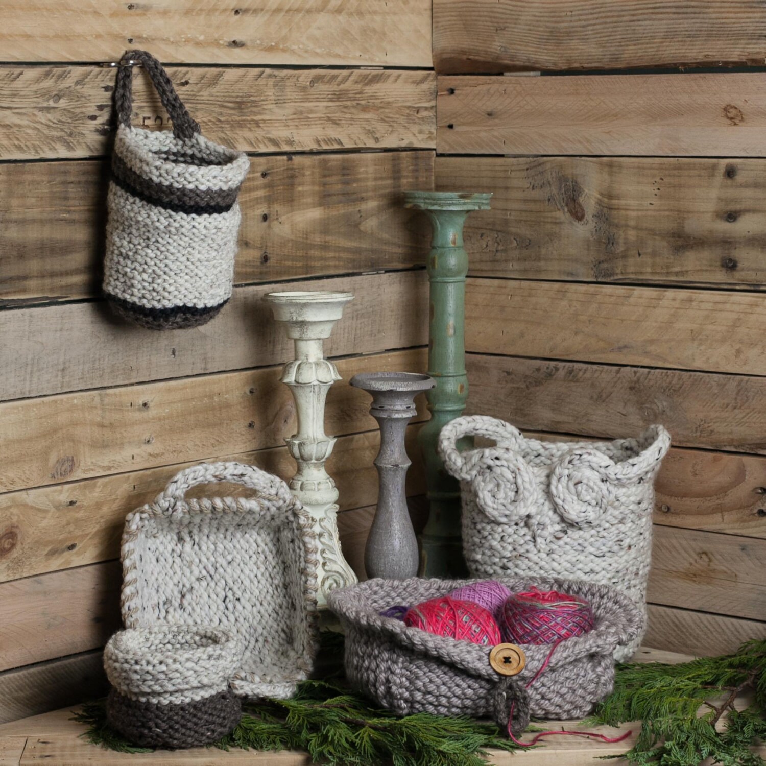 knitting basket products for sale