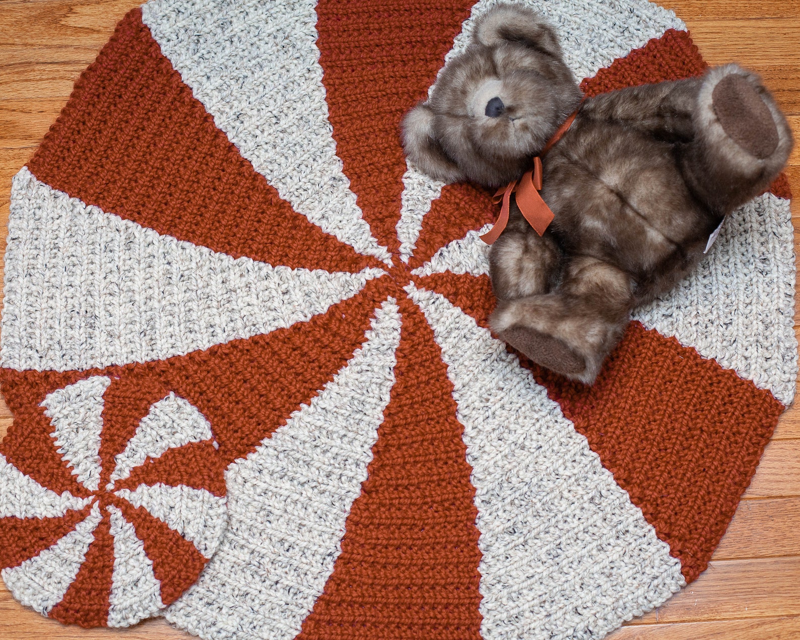 Loom Knit Rug PATTERN. Starlight Peppermint Pinwheel Color Etsy