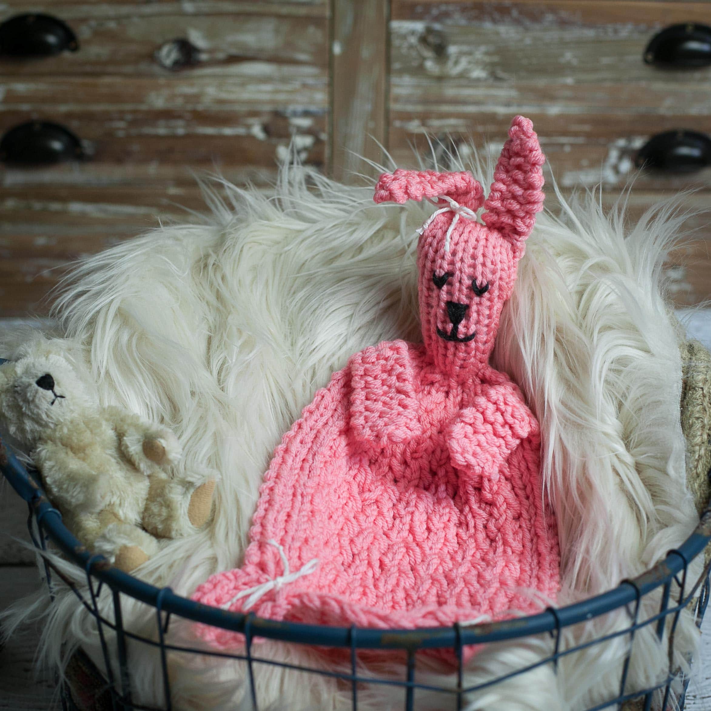 Loom Knit Bunny Lovey Pattern Rabbit Blanket Toy for Baby Etsy Australia