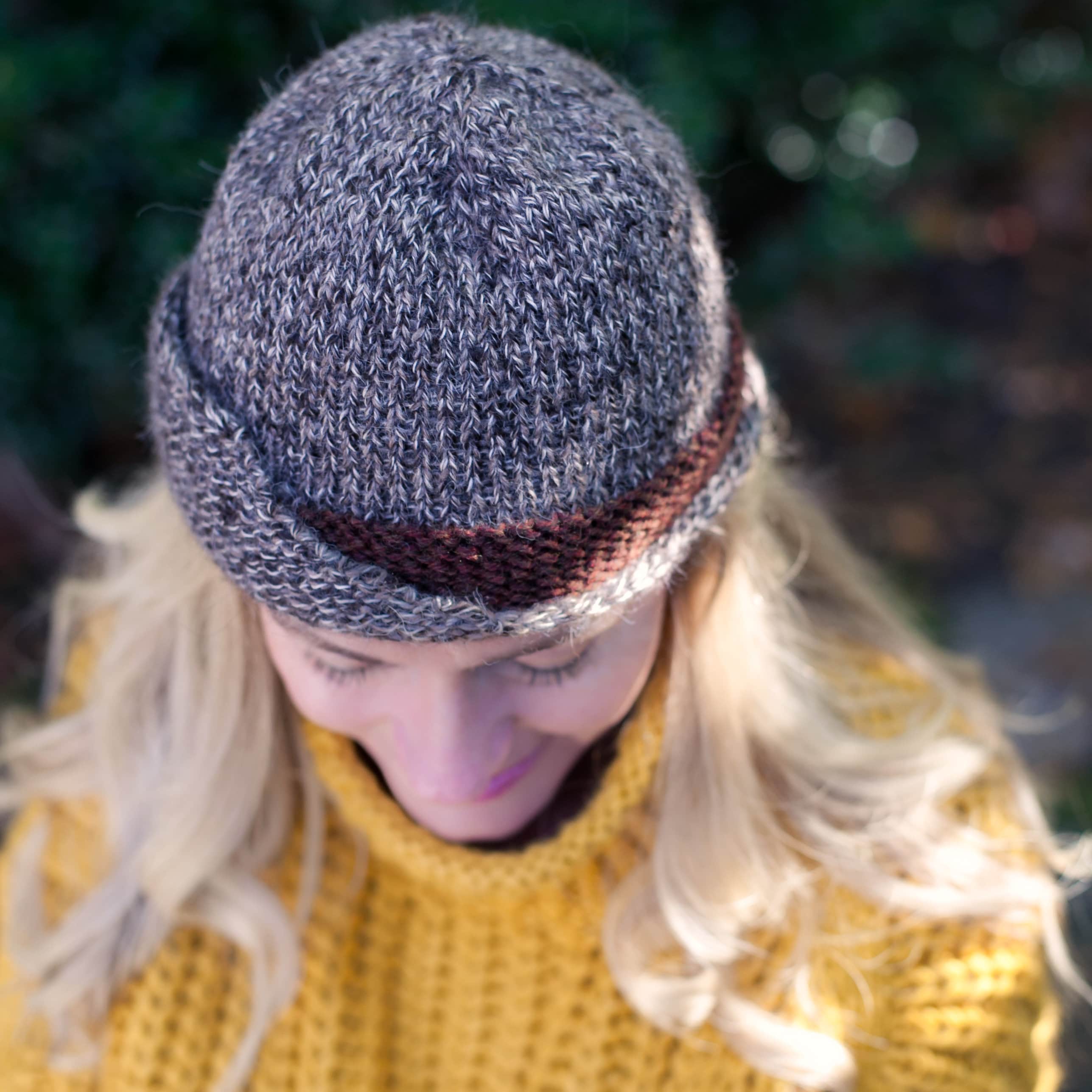 Loom Knit Tweed Cloche Hat PDF PATTERN. Fold up Flap, Sized for Newborn ...