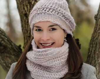 Set modello Loom Knit Hat e Cowl PATTERN. 2 modelli inclusi per questo set di cappello e cappuccio grazioso e femminile. SOLO MODELLO!!!! Download istantaneo!
