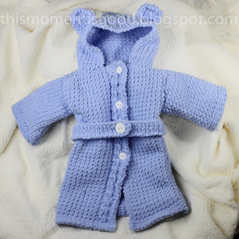 Loom Knit Baby Bathrobe PATTERN. Spa Quality and Teddy Bear Etsy