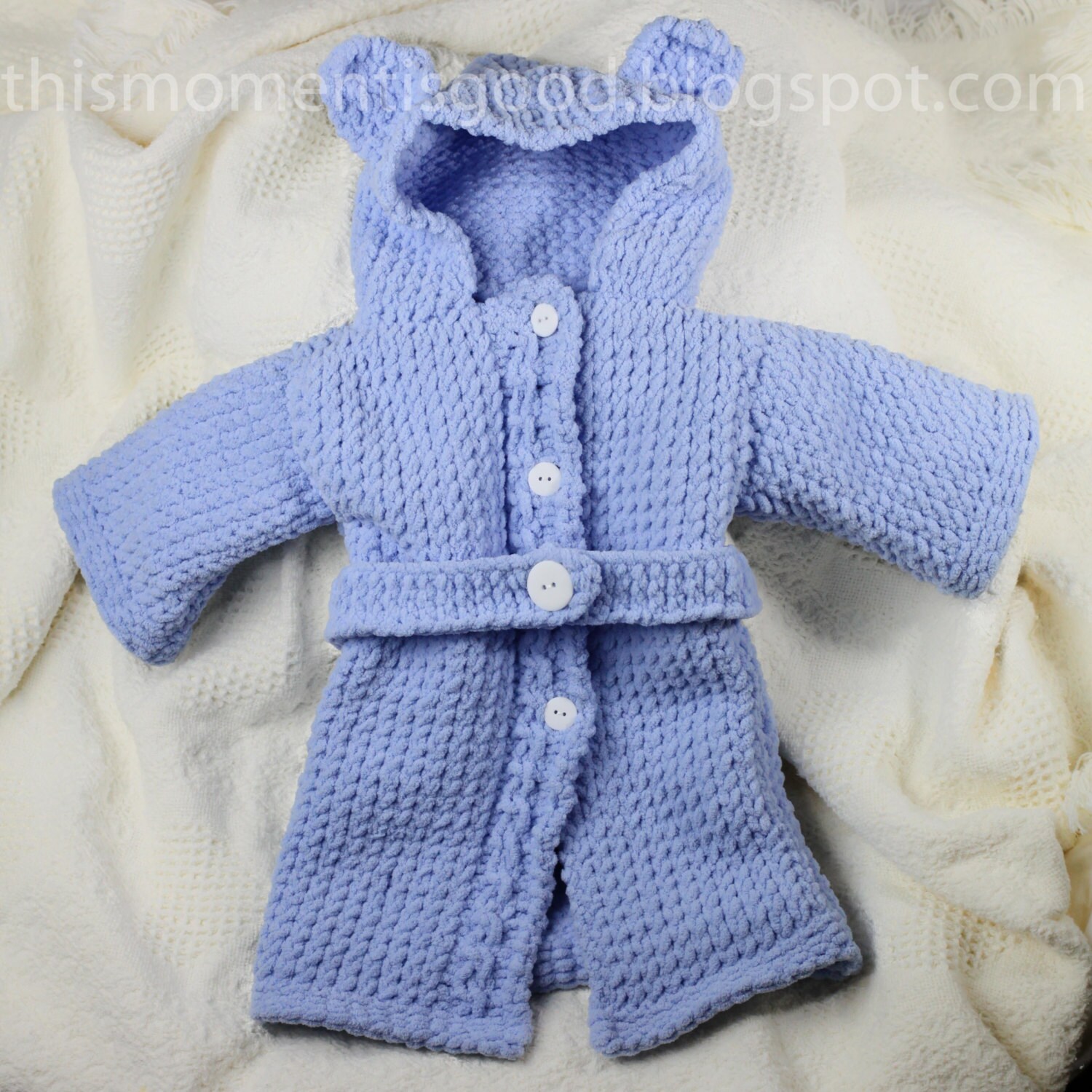 Loom Knit Baby Bathrobe PATTERN. Spa Quality and Teddy Bear Etsy
