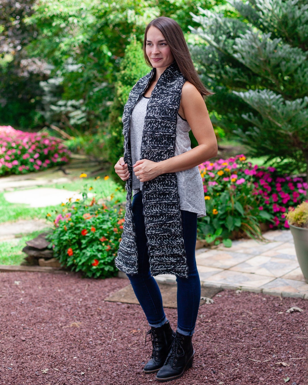 Loom Knit Chunky Scarf PDF Pattern. This Trendy Scarf is Extra Etsy