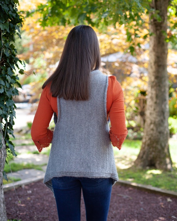 Loom Knit Waterfall Vest PATTERN. 2 