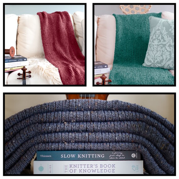 Loom Knit Blanket Pdf Pattern The Fisherman S Blanket Modern Minimalist Style Beginner Friendly 8 Sizes Digital Pattern Download