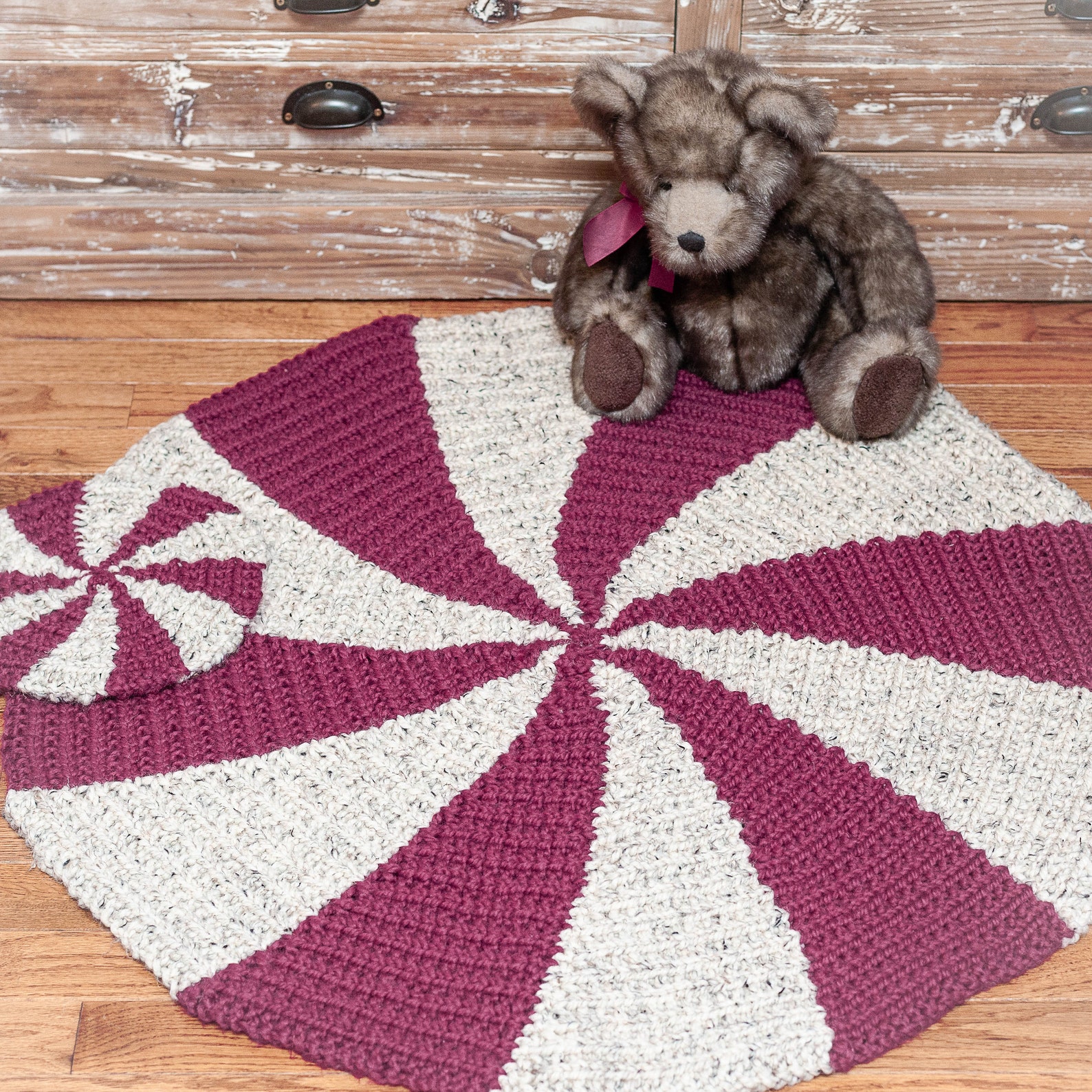 Loom Knit Rug PATTERN. Starlight Peppermint Pinwheel Color Etsy Denmark