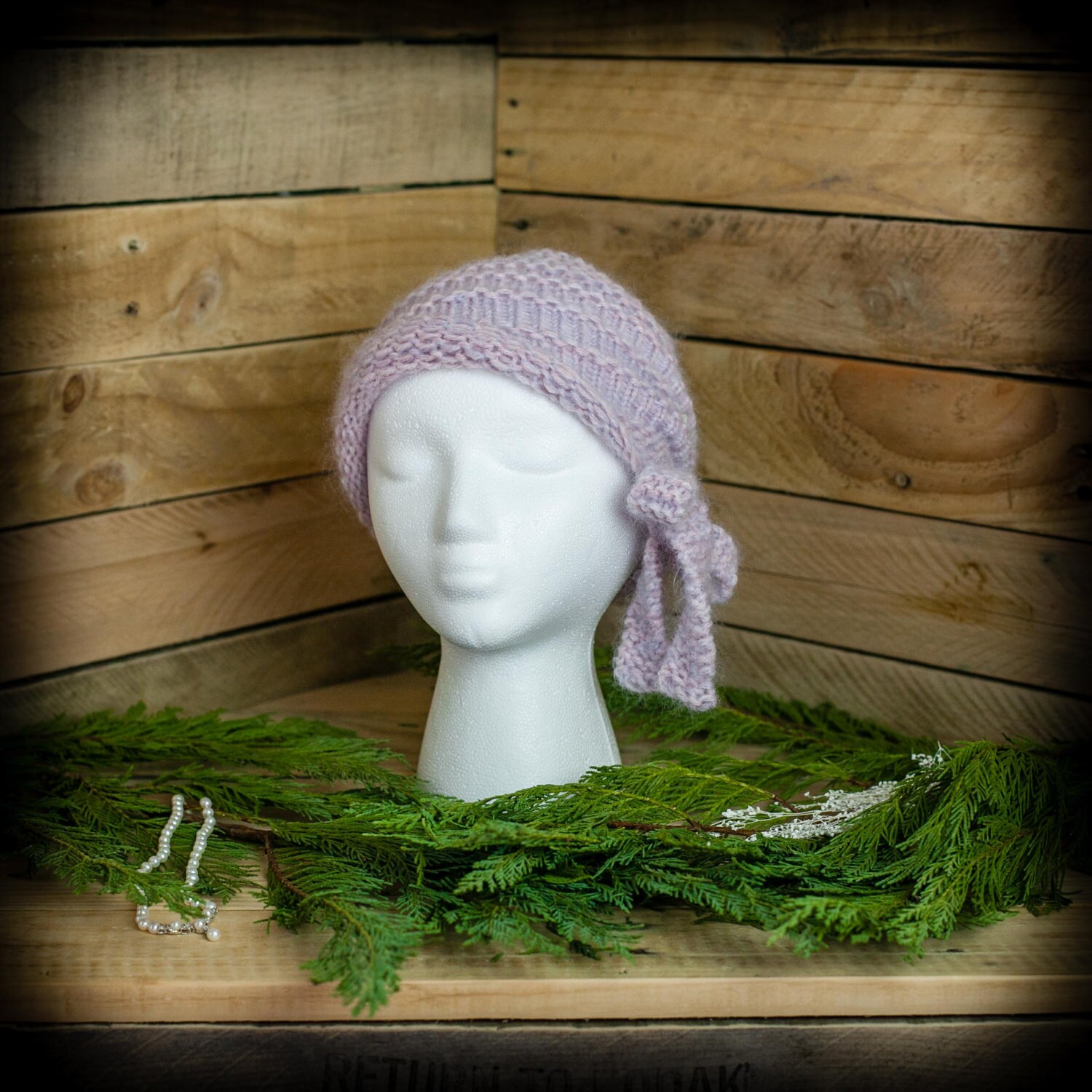 Loom Knit Cloche Hat PATTERN, Side Tie Bow, Vintage, Feminine, Dressy ...