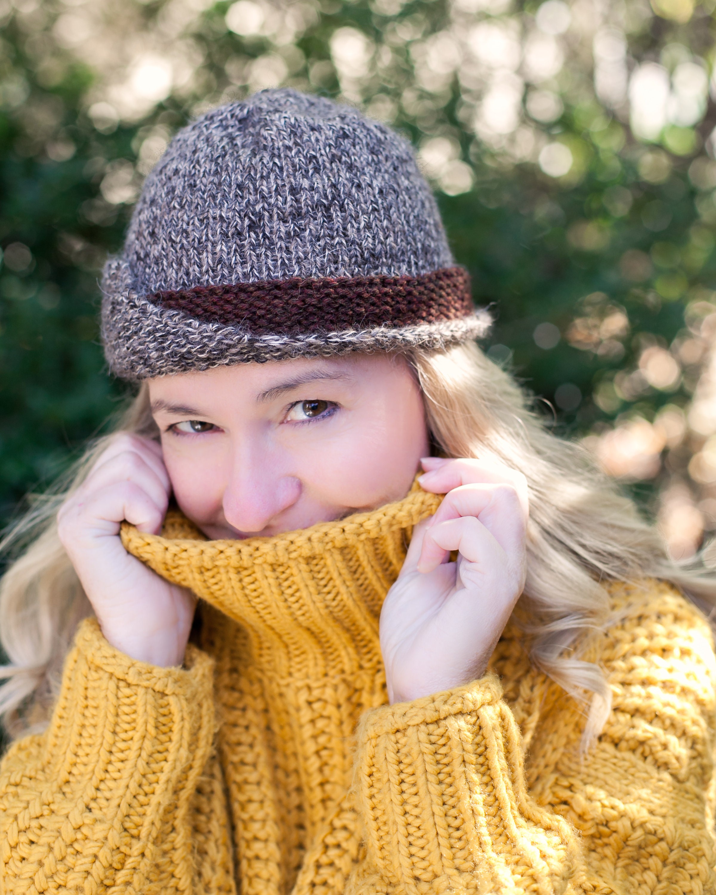 Loom Knit Tweed Cloche Hat PDF PATTERN. Fold up Flap, Sized for Newborn ...