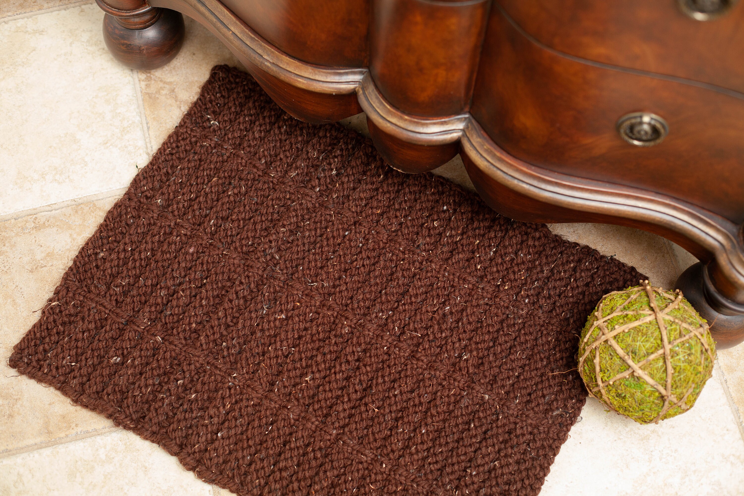 Loom Knit Rug PATTERN. Use as an accent rug bathmat doormat. Etsy