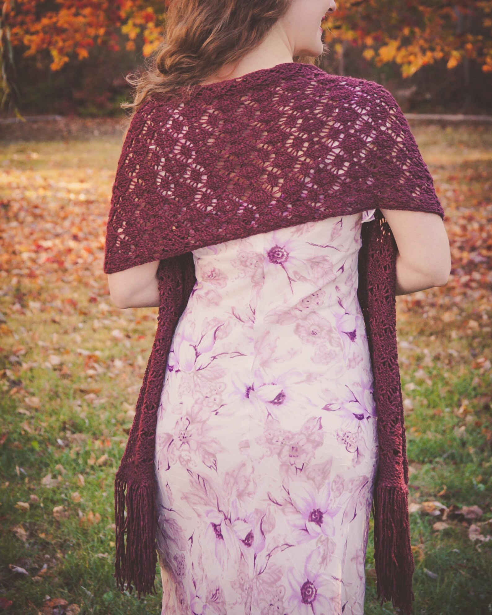 Loom Knit Lace Shawl PATTERN Wrap Wedding Shawl Lace Etsy