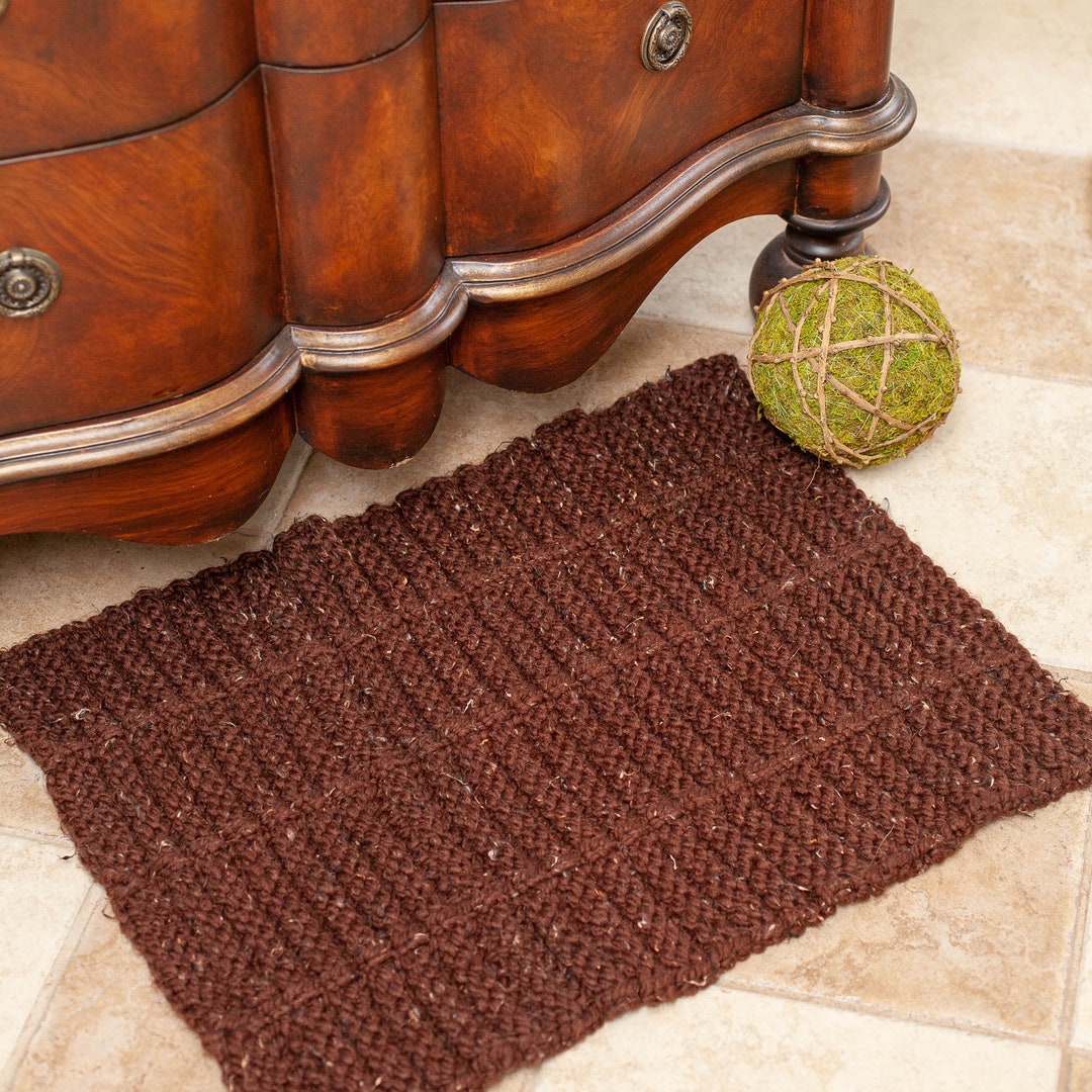 Loom Knit Rug PATTERN. Use as an Accent Rug, Bathmat, Doormat. PDF