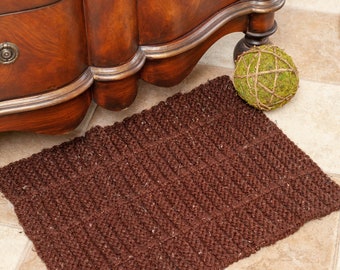PATRÓN de alfombra de punto en telar. Úselo como alfombra decorativa, tapete de baño o felpudo. Descarga instantánea del patrón PDF.