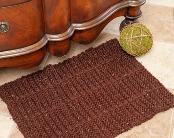 Loom Knit Rug PATTERN. Use as an accent rug, bathmat, doormat. PDF Pattern Instant Download.